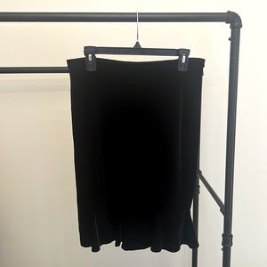 Express Black Velvet Ruffle Mini Skirt XS